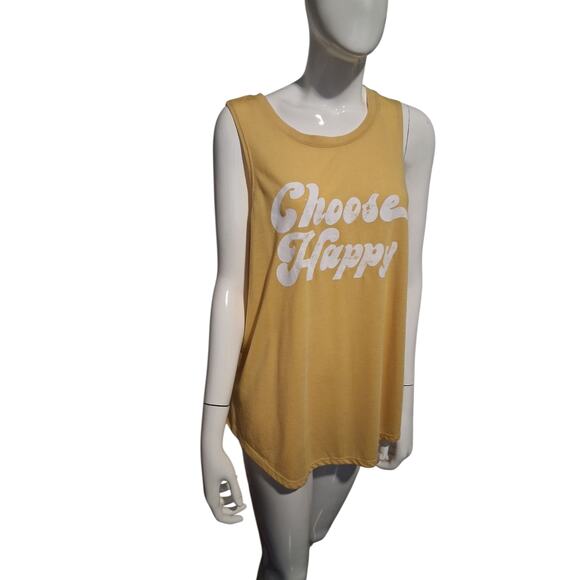Grayson Threads Womens sz XXL “Choose Happy” Grungecore Academia Prep‎ Tank Top - Picture 5 of 9